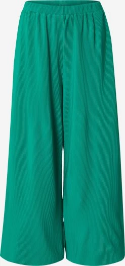 S.Oliver Pantalons En Toile Wide Leg Pantalon Femme Vert Gazon