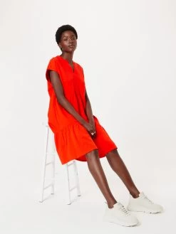 S.Oliver Robes Fluides Robe-chemise Femme Homard -S.Oliver Boutique 0492499a0b96e69a85aa6f9ee53519c0