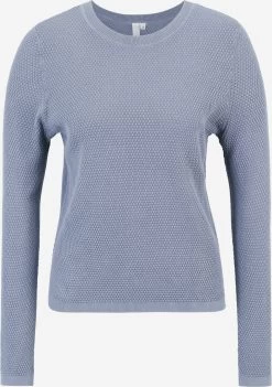QS By S.Oliver Pulls Basiques Pull-over Femme Bleu Fumé
