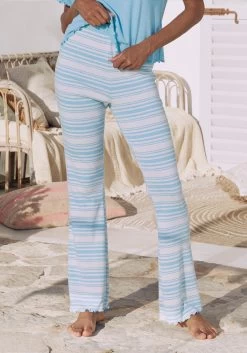 S.Oliver Pantalons En Toile évasé Pantalon S.O Babylock Femme Bleu -S.Oliver Boutique 078f4b295074e3afbf014b2e443025cd