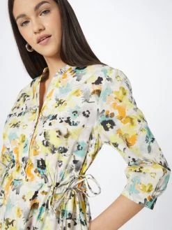 S.Oliver Robes Fluides Robe-chemise Femme Beige -S.Oliver Boutique 0bcb07efa4bb85fb6dc0db1aaace2bfe