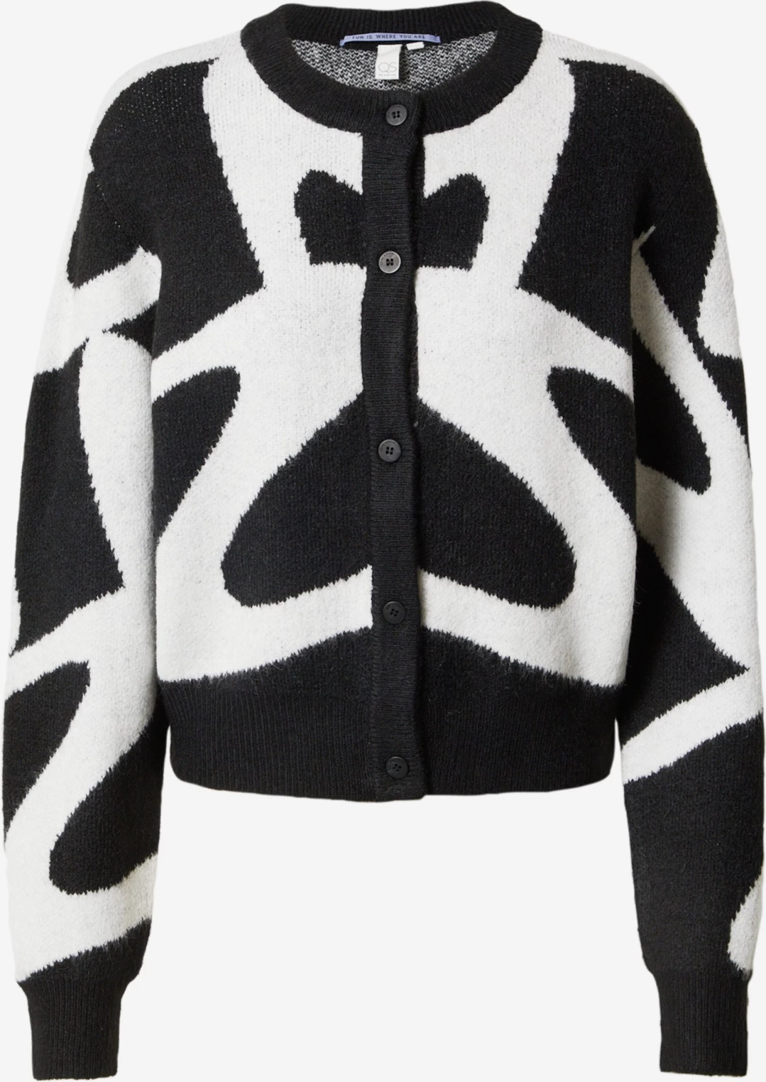 QS By S.Oliver Gilets Cardigan Femme Noir / Blanc 3 QS By S.Oliver Gilets Cardigan Femme Noir / Blanc