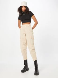 S.Oliver Pantalons Cargo Effilé Pantalon Cargo Femme Beige -S.Oliver Boutique 1374a79ea4e0e386a0dfa0ed227c4c55