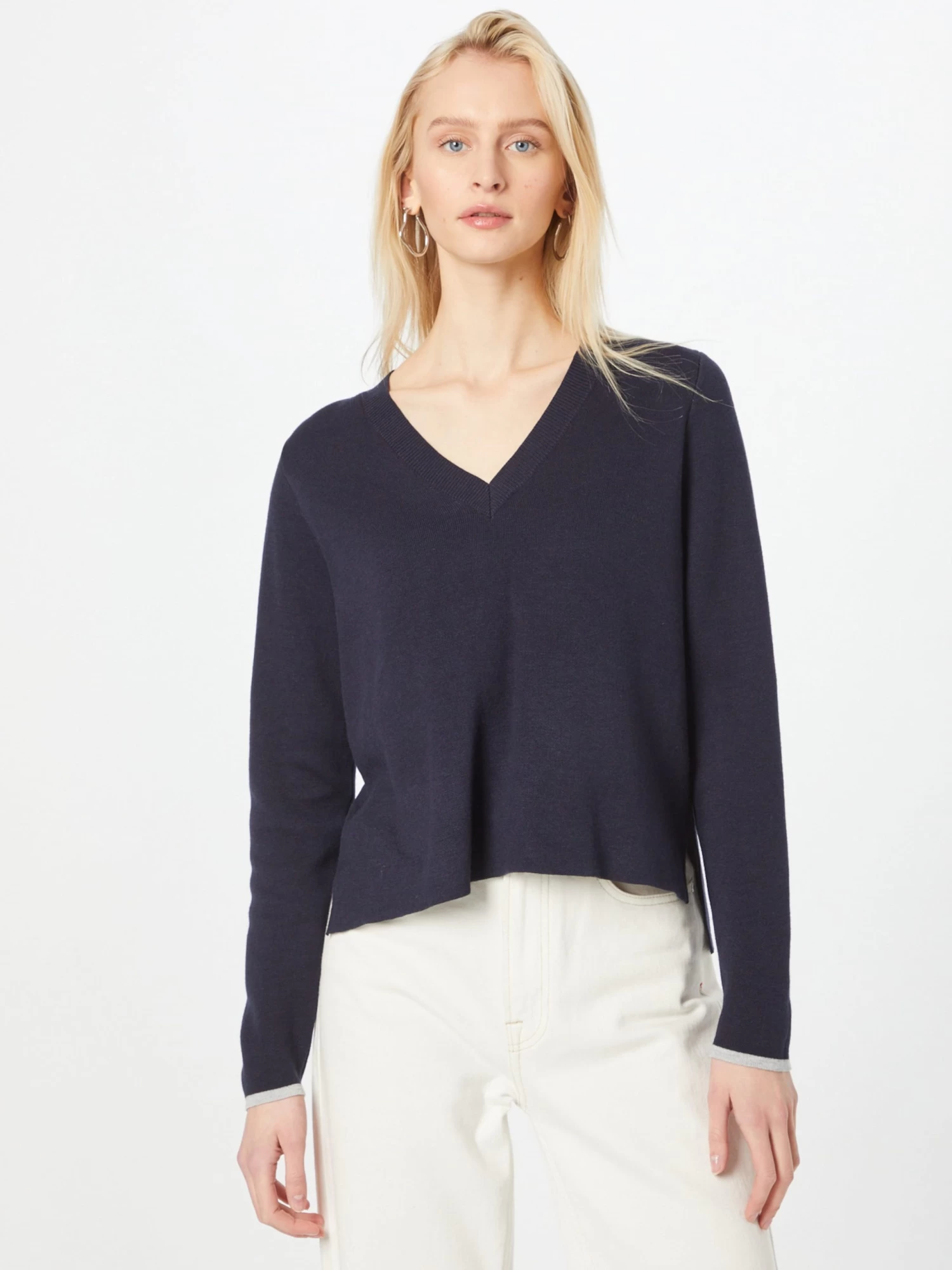 S.Oliver Pulls Basiques Pull-over Femme Bleu Nuit 4 S.Oliver Pulls Basiques Pull-over Femme Bleu Nuit – Image 2
