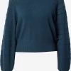 QS By S.Oliver Pulls Maille Fine Pull-over Femme Bleu