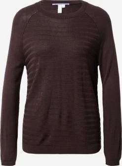 QS By S.Oliver Pulls Maille Fine Pull-over Femme Brun Foncé