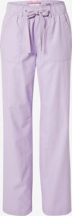 QS By S.Oliver Pantalons En Toile Loosefit Pantalon Femme Violet