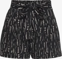 S.Oliver Shorts Regular Pantalon à Pince Femme Noir