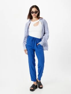 S.Oliver Pantalons En Toile Loosefit Pantalon Femme Bleu Roi -S.Oliver Boutique 24e2d68aa4a16b36366cfc0a247cde74