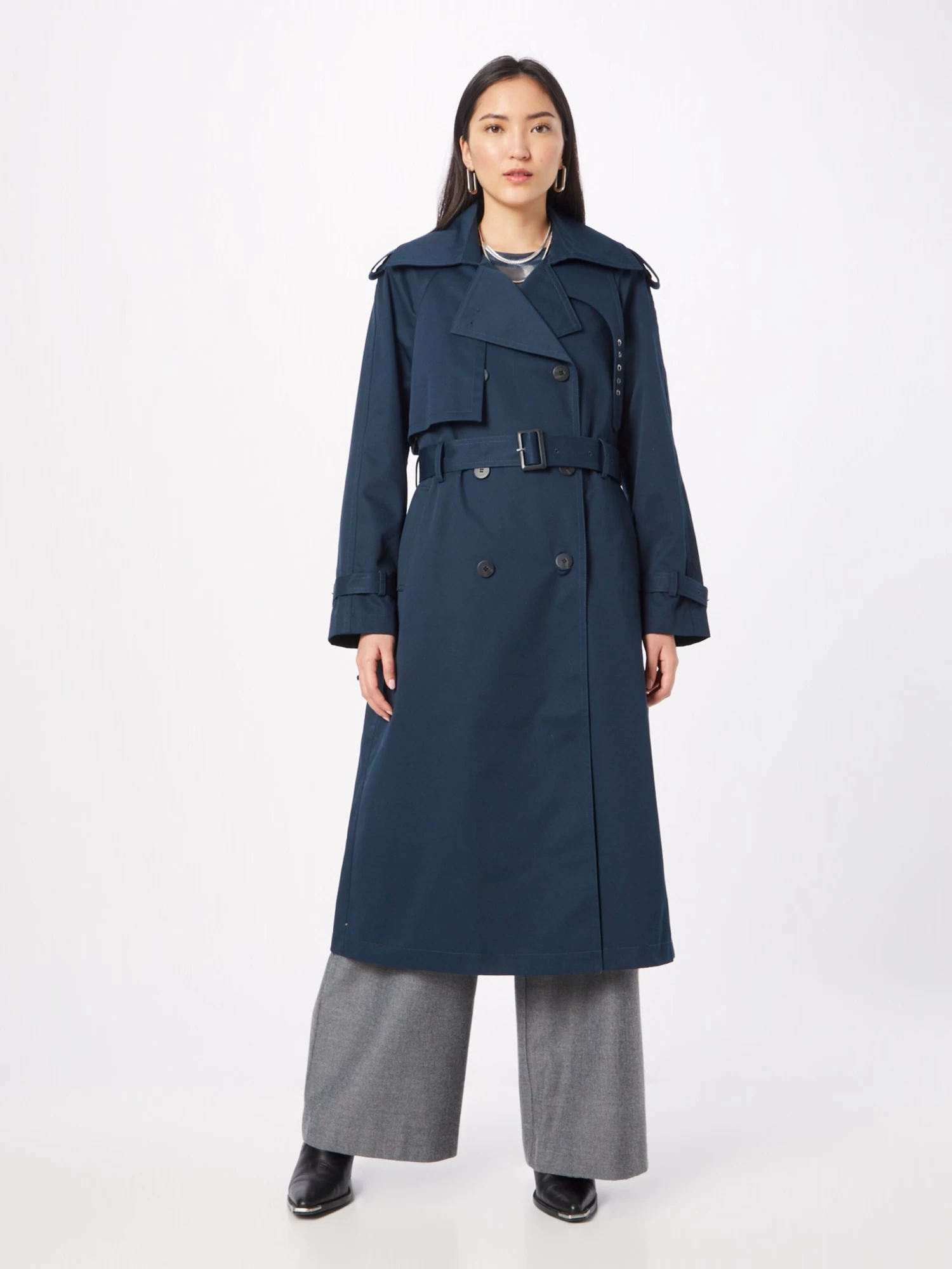 QS By S.Oliver Manteaux De Mi-saison Manteau Mi-saison Femme Bleu 4 QS By S.Oliver Manteaux De Mi-saison Manteau Mi-saison Femme Bleu – Image 2