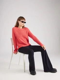 QS By S.Oliver Pulls Basiques Pull-over Femme Rose Foncé -S.Oliver Boutique 2de4d0e75f953050f5252beba052c7c8