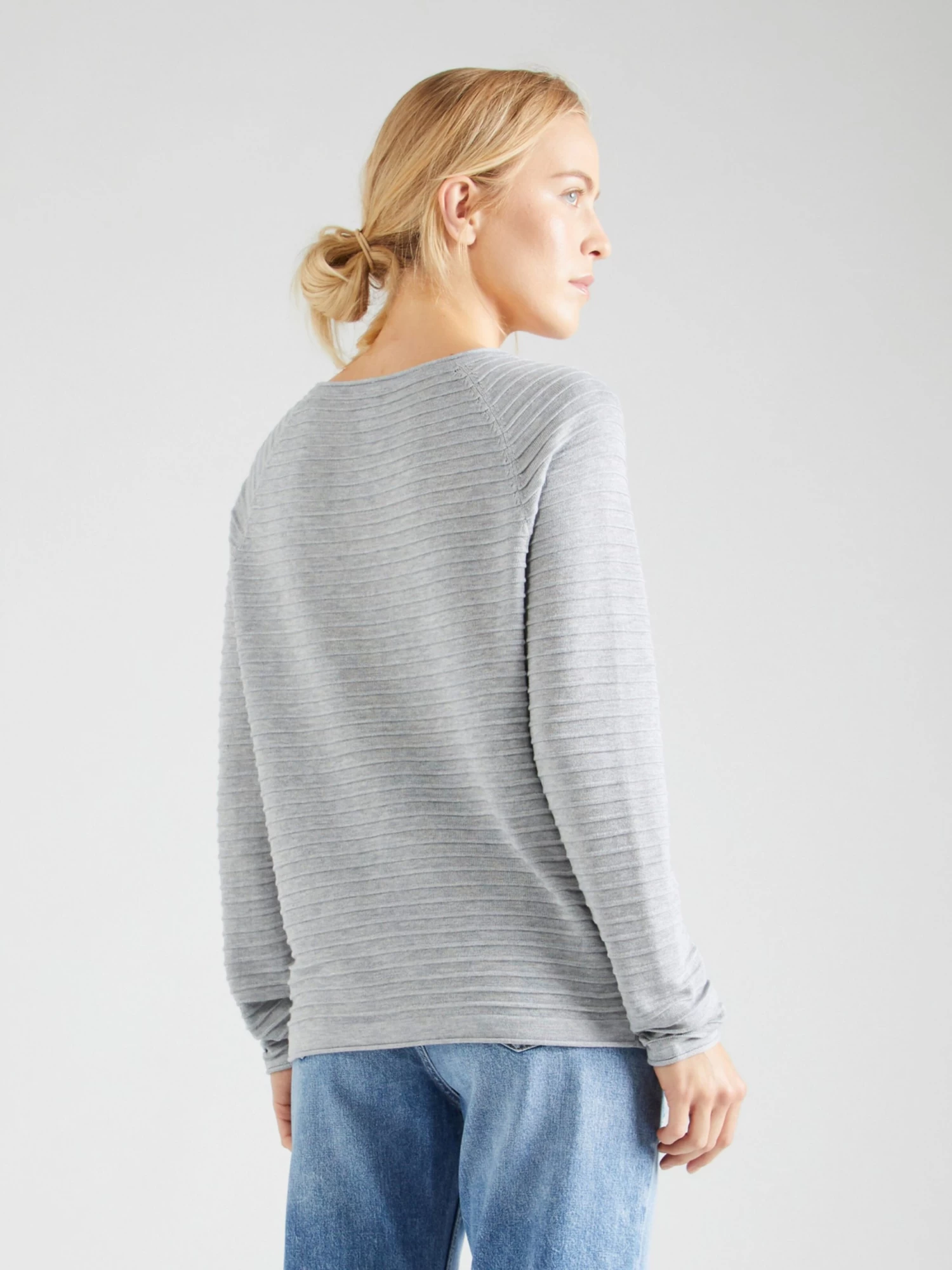 QS By S.Oliver Pulls Basiques Pull-over Femme Gris 5 QS By S.Oliver Pulls Basiques Pull-over Femme Gris – Image 3