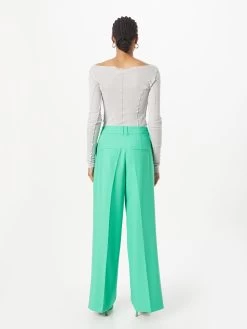 S.Oliver BLACK LABEL Pantalons à Pinces Wide Leg Pantalon à Pince Femme Vert -S.Oliver Boutique 31066a65297ccd6d4bd416fb3ad0c386