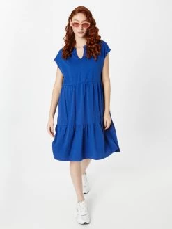 S.Oliver Robes Fluides Robe-chemise Femme Bleu Roi -S.Oliver Boutique 3645826ff4da18ee6d29933a3984fe5d