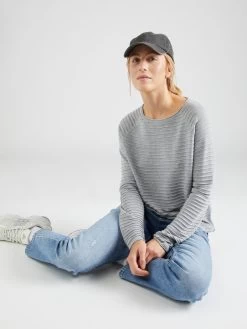 QS By S.Oliver Pulls Basiques Pull-over Femme Gris 10 QS By S.Oliver Pulls Basiques Pull-over Femme Gris -S.Oliver Boutique 3b58d376d358b544c32d3be2747f88d4