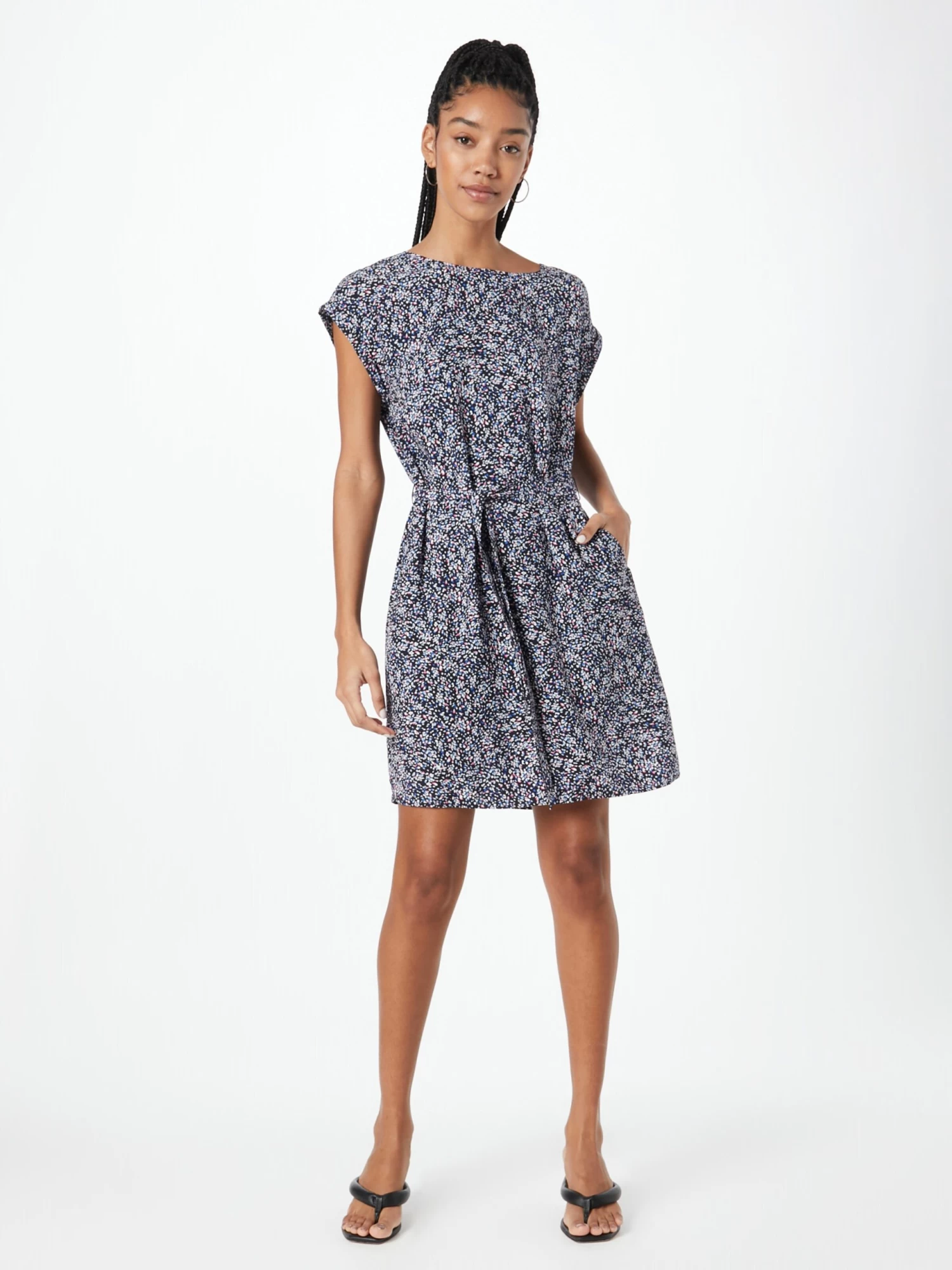 S.Oliver Mini-robes Robe Femme Bleu Nuit / Azur 4 S.Oliver Mini-robes Robe Femme Bleu Nuit / Azur – Image 2