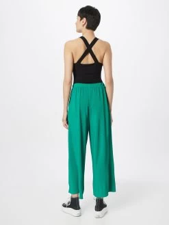 S.Oliver Pantalons En Toile Wide Leg Pantalon Femme Vert Gazon -S.Oliver Boutique 456a9b1a33921256c87d3d541860e1cc