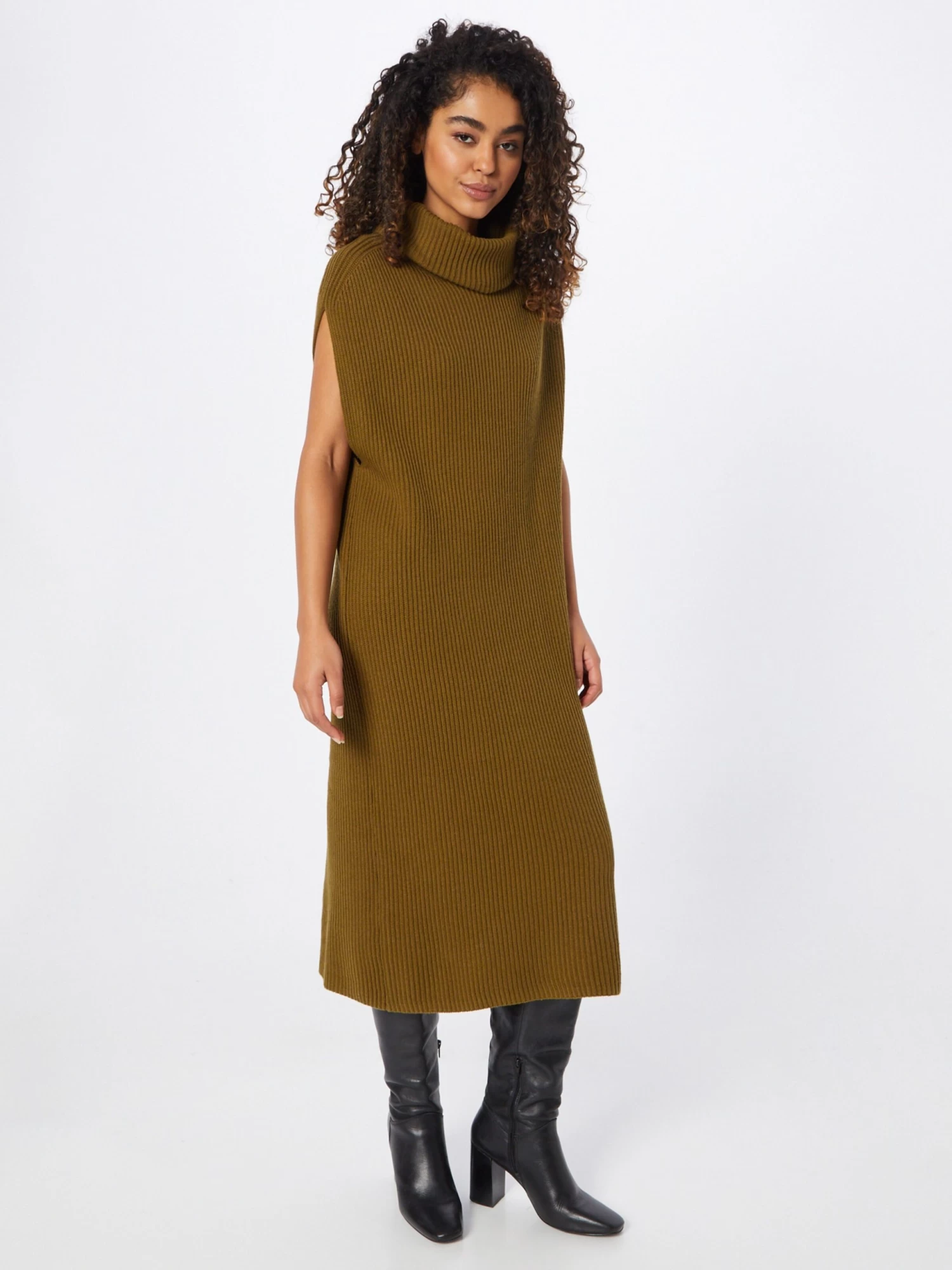 S.Oliver Robes Robes En Maille Femme Olive 4 S.Oliver Robes Robes En Maille Femme Olive – Image 2