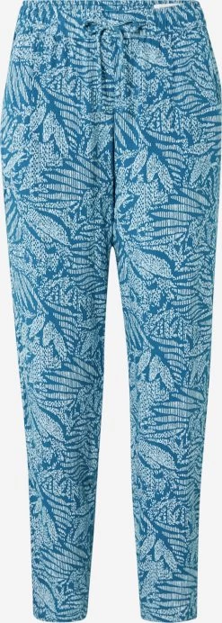 S.Oliver Pantalons En Toile Coupe Slim Pantalon Femme Bleu