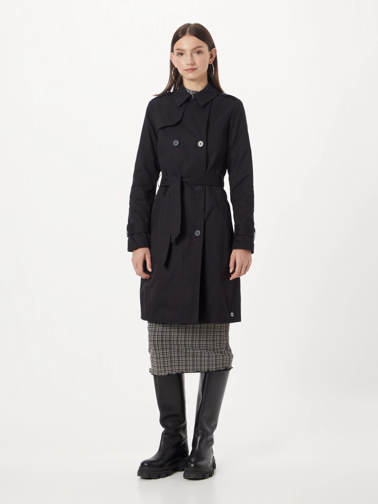 S.Oliver Trenchs Manteau Mi-saison Femme Noir 4 S.Oliver Trenchs Manteau Mi-saison Femme Noir – Image 2