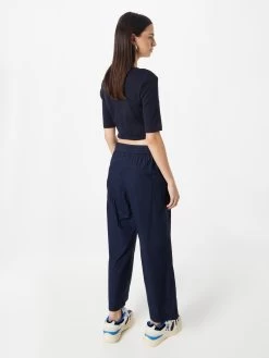 S.Oliver Pantacourts Larges Wide Leg Pantalon à Plis Femme Bleu Marine -S.Oliver Boutique 4d4ba329d653bedf47662021c58217e3