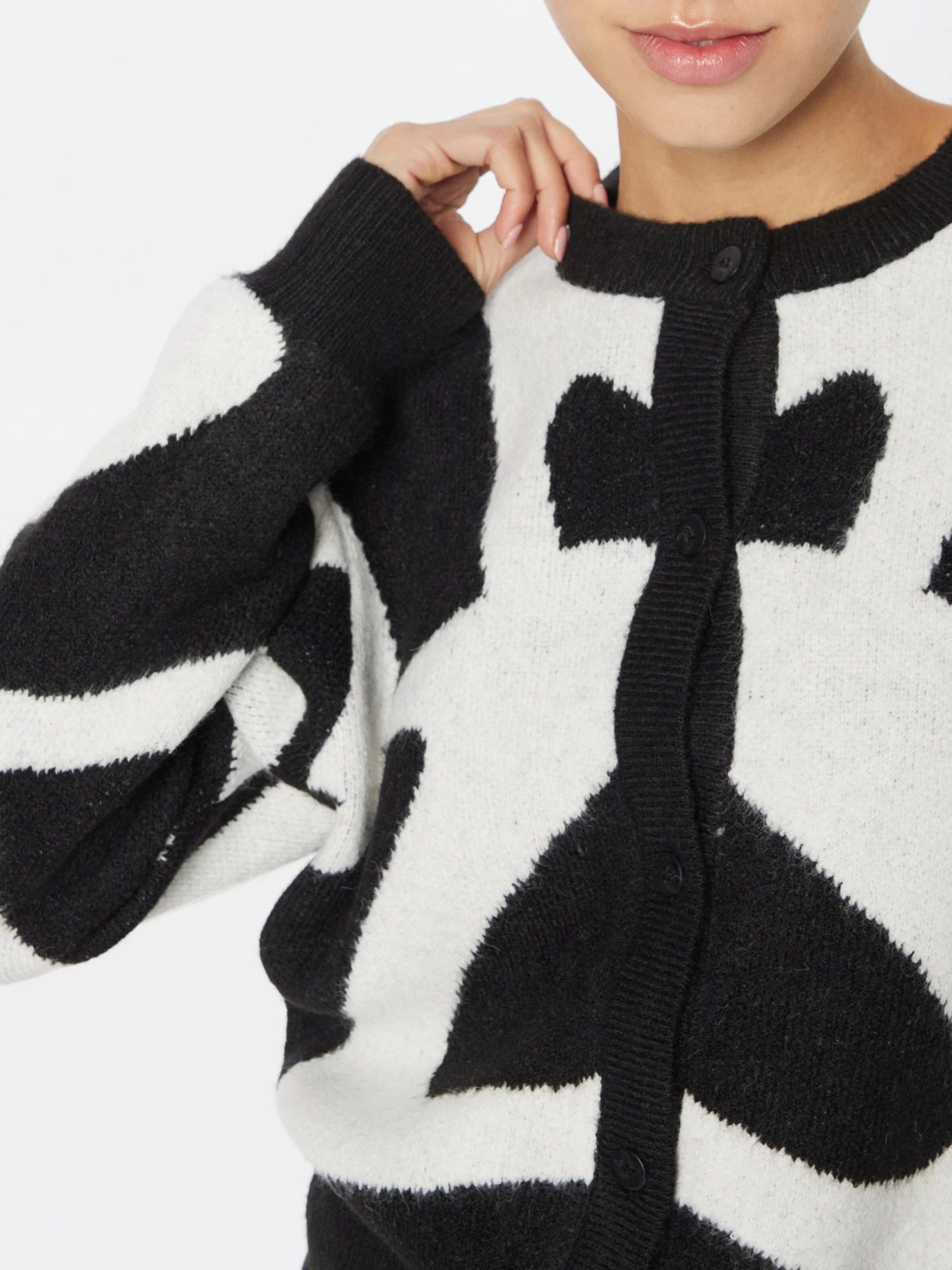 QS By S.Oliver Gilets Cardigan Femme Noir / Blanc 7 QS By S.Oliver Gilets Cardigan Femme Noir / Blanc – Image 5