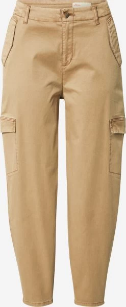 S.Oliver Pantalons Cargo Effilé Pantalon Cargo Femme Noisette