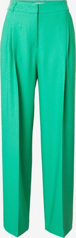 S.Oliver BLACK LABEL Pantalons à Pinces Wide Leg Pantalon à Pince Femme Vert
