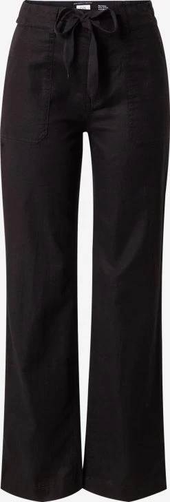 QS By S.Oliver Pantalons En Toile Regular Pantalon Femme Noir