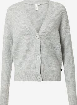 QS By S.Oliver Gilets Cardigan Femme Gris Chiné