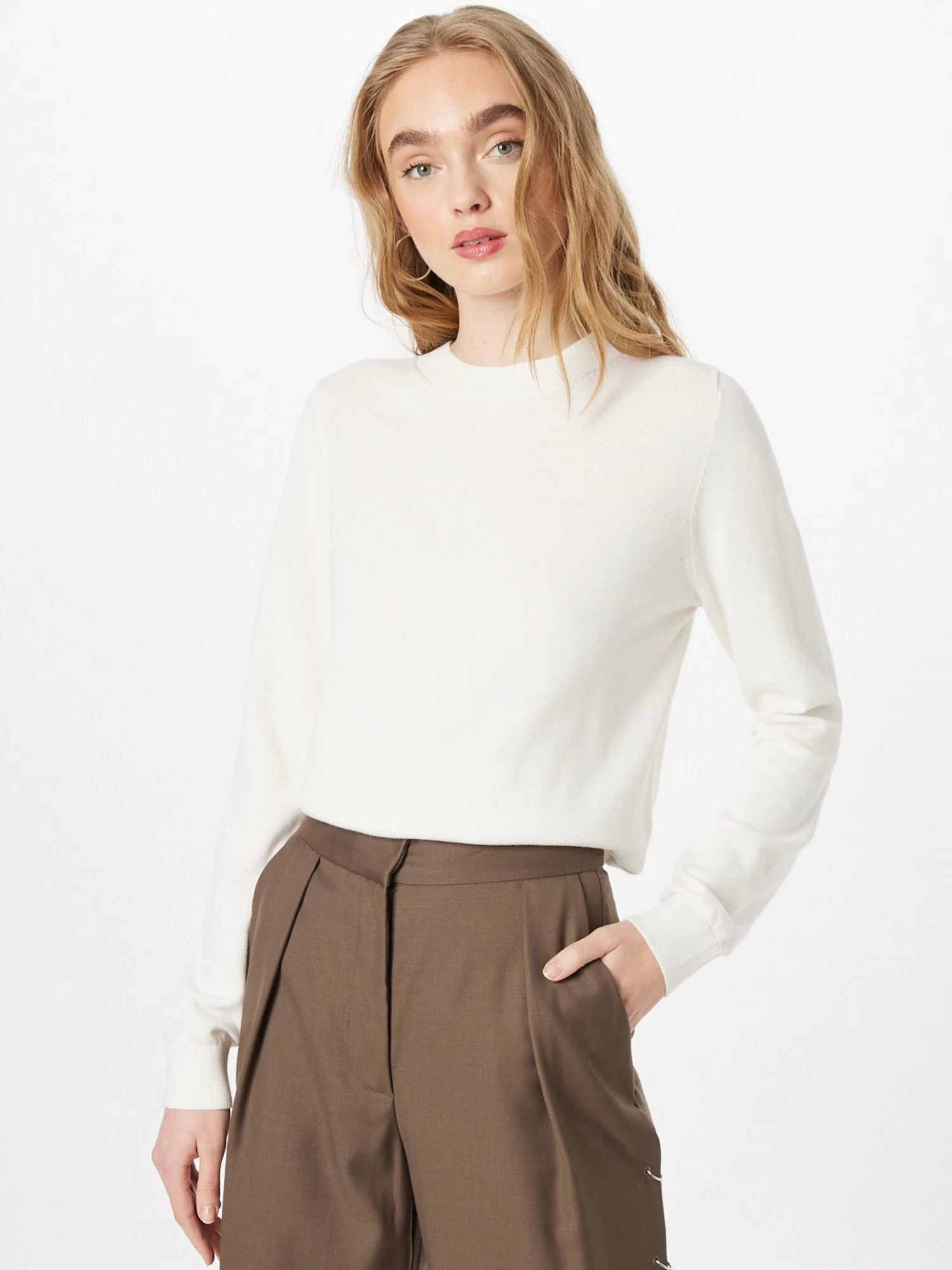 S.Oliver Pulls Basiques Pull-over Femme Blanc 4 S.Oliver Pulls Basiques Pull-over Femme Blanc – Image 2