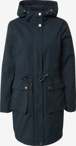 QS By S.Oliver Parkas Parka Mi-saison Femme Bleu Nuit