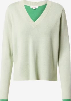 S.Oliver Pulls Basiques Pull-over Femme Vert / Vert Pastel