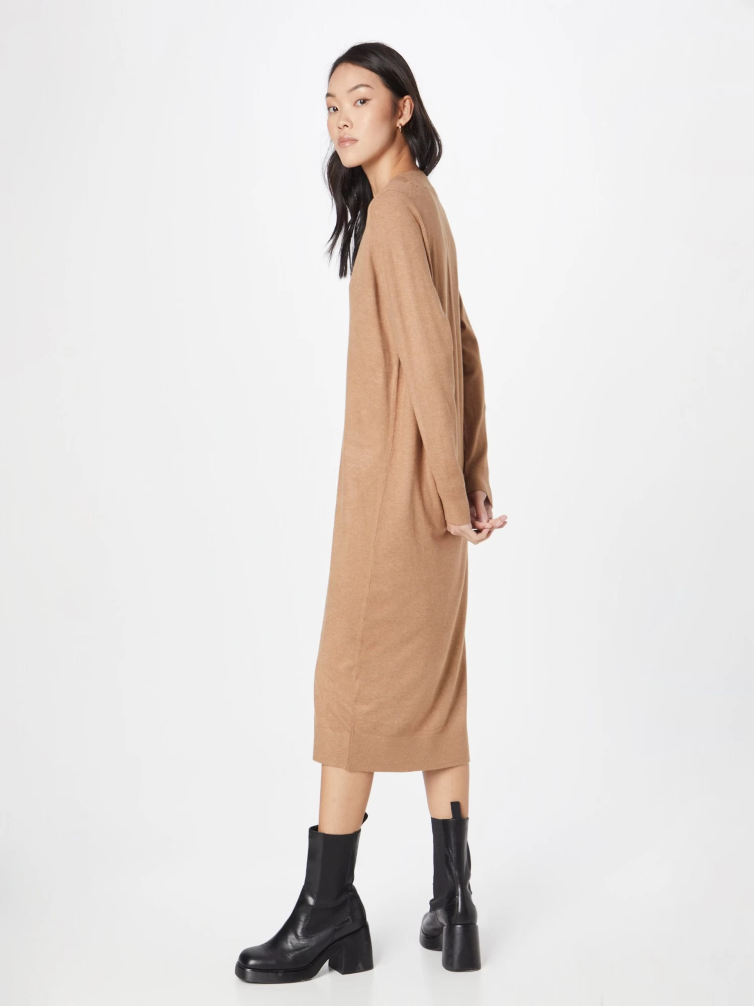 S.Oliver Robes Robes En Maille Femme Beige Foncé 5 S.Oliver Robes Robes En Maille Femme Beige Foncé – Image 3