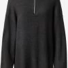 QS By S.Oliver Pulls à Col Roulé Pull-over Femme Noir Chiné