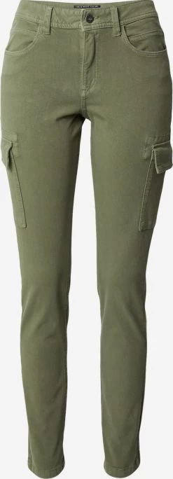QS By S.Oliver Pantalons Cargo Coupe Slim Pantalon Cargo Femme Kaki