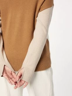 S.Oliver Gilets Cardigan Femme Camel / écru -S.Oliver Boutique 6ee926830a190e7d04b86adef939015b