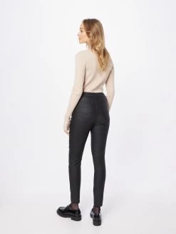QS By S.Oliver Pantalons En Cuir Skinny Pantalon Sadie Femme Noir -S.Oliver Boutique 70f74e8b08fa6b55ee111cf046526401