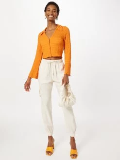 QS By S.Oliver Pantalons Cargo Effilé Pantalon Cargo Femme Crème -S.Oliver Boutique 7d2b765f7dece2649eb85e383c3f8faa