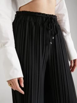 S.Oliver BLACK LABEL Pantalons En Toile Wide Leg Pantalon Femme Noir -S.Oliver Boutique 960f9575069a9d44ff3a2d828afc46c8