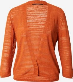 QS By S.Oliver Gilets Cardigan Femme Orange Foncé