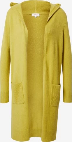 S.Oliver Gilets Cardigan Femme Jaune Foncé