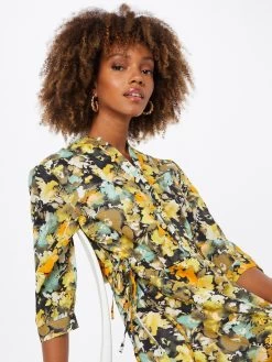 S.Oliver Robes Fluides Robe-chemise Femme Mélange De Couleurs -S.Oliver Boutique 9f05065d1b6be8ea65dada4a2043b556