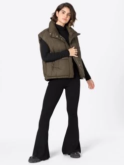 S.Oliver Vestes Sans Manches Gilet Femme Kaki -S.Oliver Boutique a0f0c2a5c26e59e19de36d01d6688281