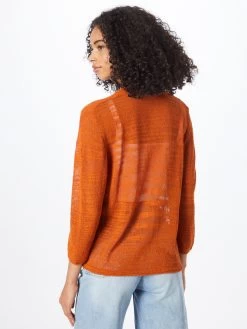 QS By S.Oliver Gilets Cardigan Femme Orange Foncé -S.Oliver Boutique a1fed80b7dadc535fc004484f995adf3