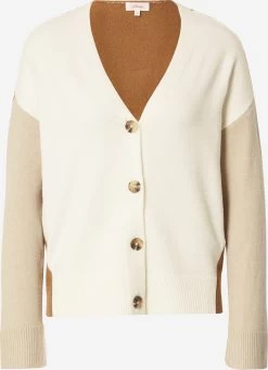S.Oliver Gilets Cardigan Femme Camel / écru