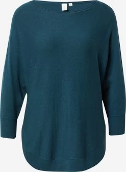 QS By S.Oliver Pulls Basiques Pull-over Femme Bleu