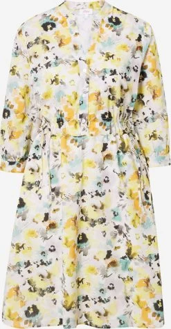 S.Oliver Robes Fluides Robe-chemise Femme Beige