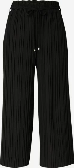S.Oliver BLACK LABEL Pantalons En Toile Wide Leg Pantalon Femme Noir
