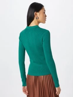 QS By S.Oliver Pulls Basiques Pull-over Femme Vert -S.Oliver Boutique aec025b163d903377c98ae7dd6b1ae09